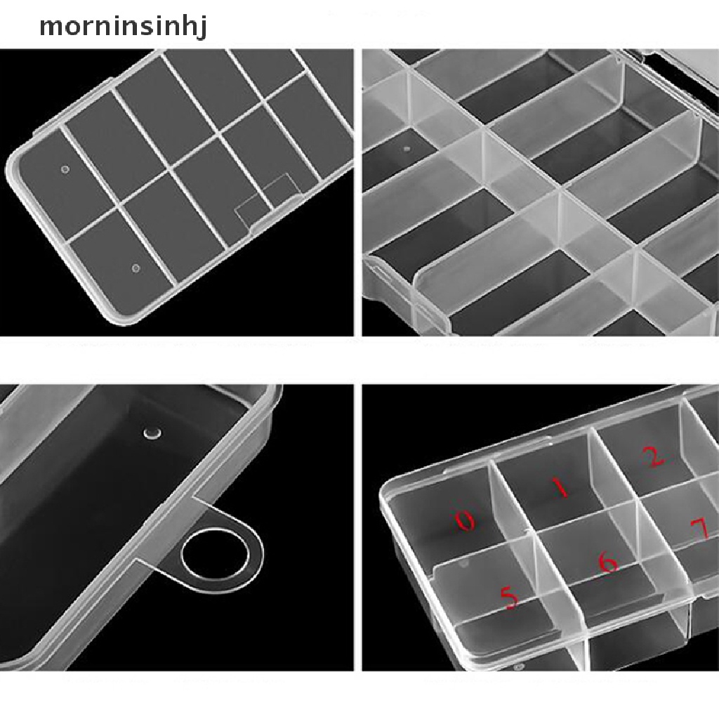 Kotak Penyimpanan Kosong 10 / 11 Grids Untuk Aksesoris Nail Art