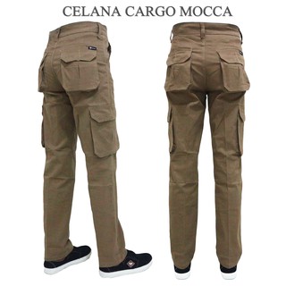  celana  cargo  tactical panjang  cowok pria hitam abu cream  