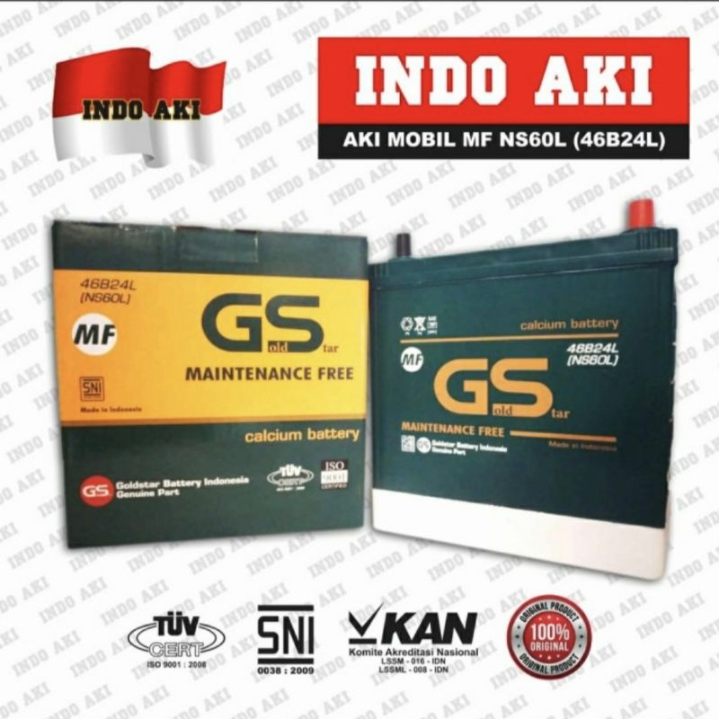 Jual AKI MOBIL MAINTENANCE FREE MF NS60L 46B24L AKI KERING Karimun