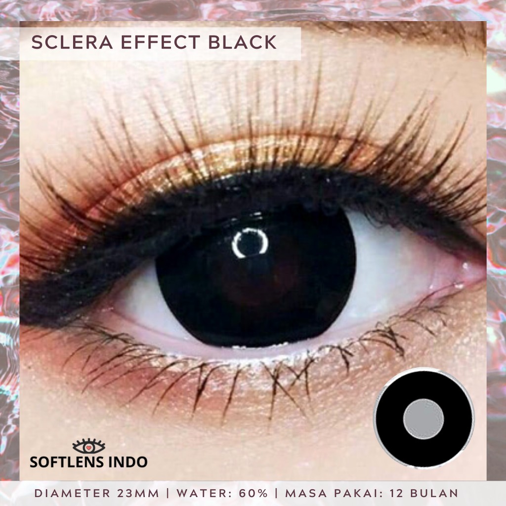 Softlens Sclera Effect Black Hitam Big Eye Shopee Indonesia