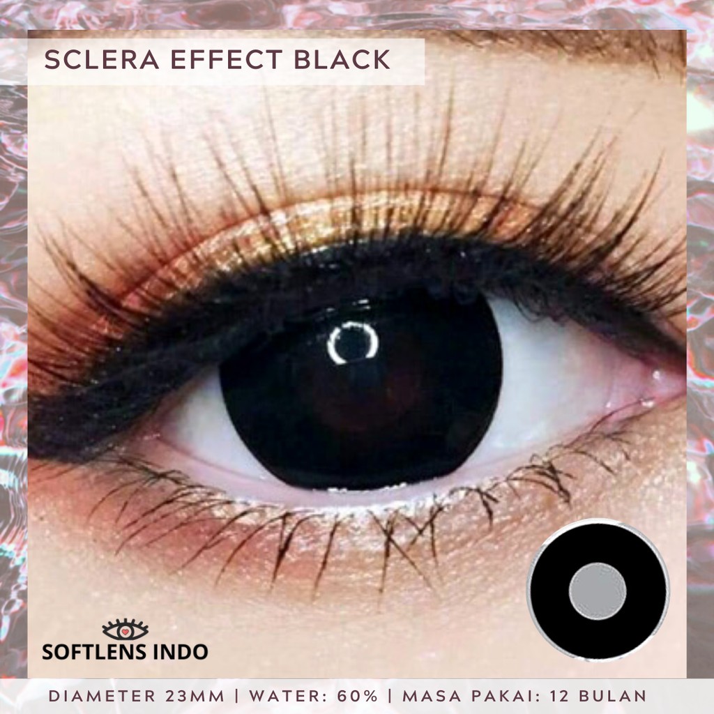 Softlens Sclera Effect Black Hitam Big Eye Shopee Indonesia