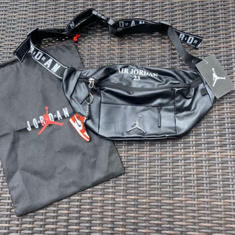 Waistbag Jordan Leather Full Black Original