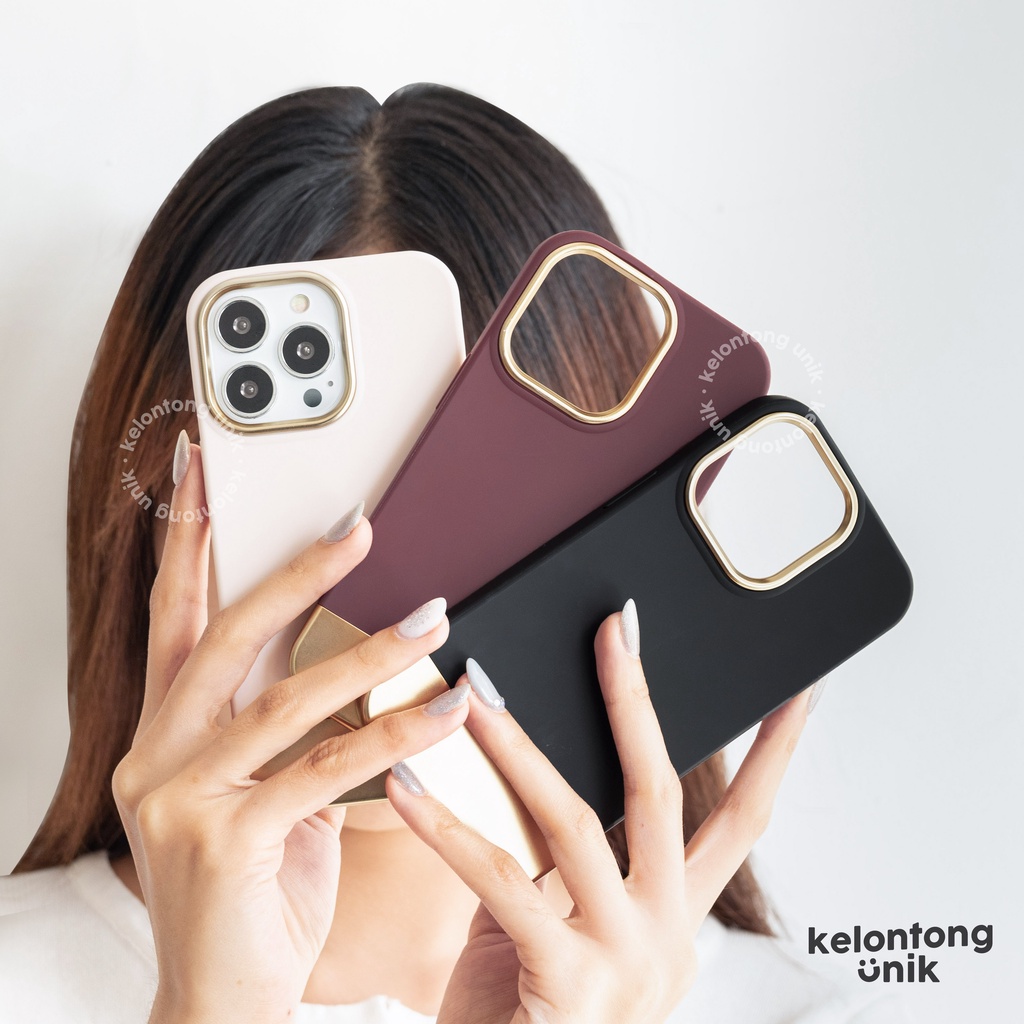 For iPhone - Metalic Matte Color Joint Case