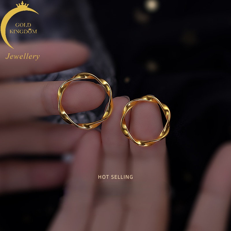 Cincin Lapis Emas Asli Kadar 375 Desain Hati Gaya Bangkok Untuk Pasangan