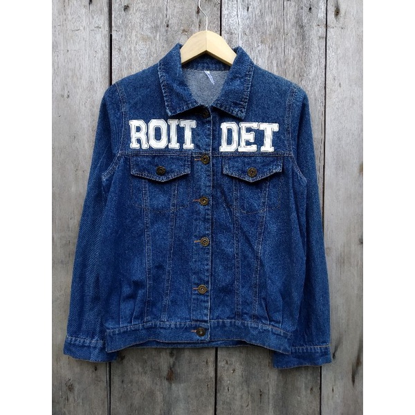 jaket jeans trucker denim cewek size S second