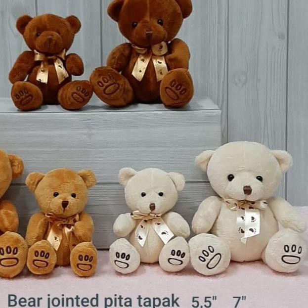 

Boneka Bear Jointed Pita Tapak 20cm import kado souvenir