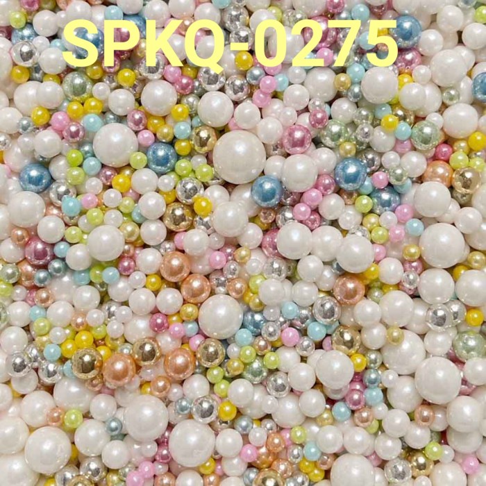 

SPKQ-0275 SPRINKLES SPRINKLE SPRINGKEL 250GR MUTIARA PERAK EMAS MIX OBRAL DISKON