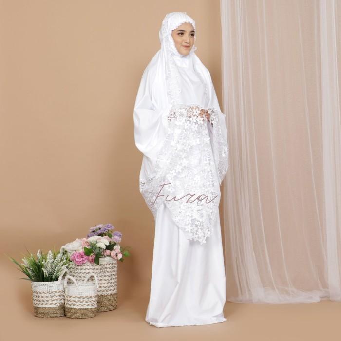 Mukena Dewasa Putih Polos Bordir Mawar Jumbo Murah Mewah Mukena Dewasa