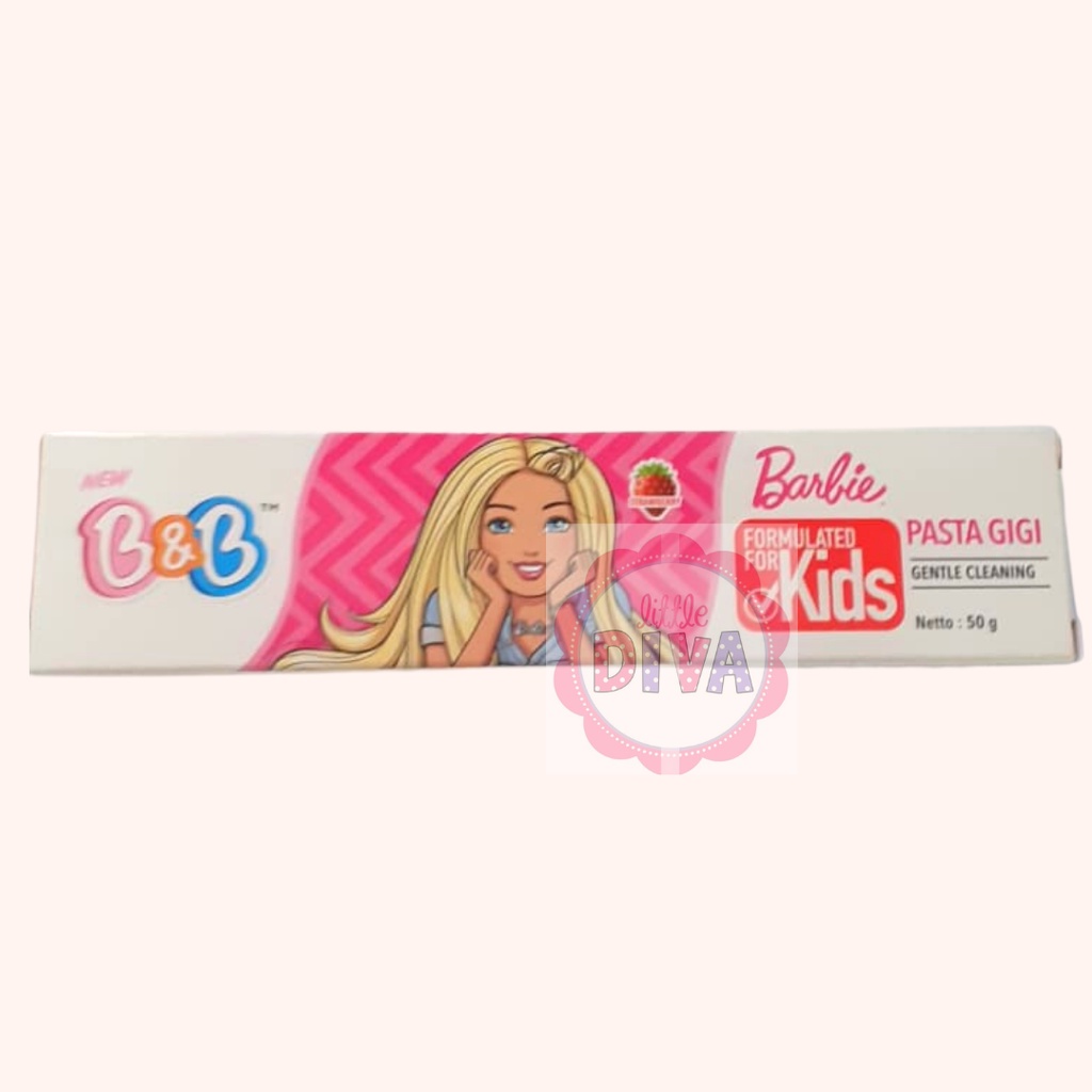 Barbie  PASTA GIGI ANAK 50 gr B&amp;B TOOTHPASTE gentle cleaning Berbi Barbi