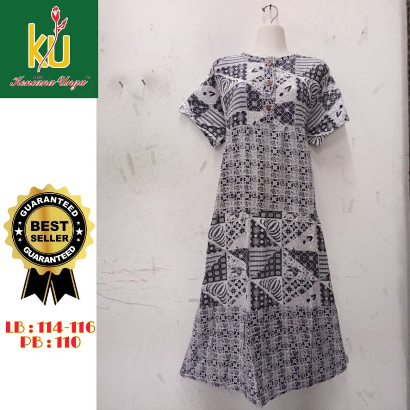 Daster Kekinian Batik Kencana Ungu Model Susun Monokrom Termurah