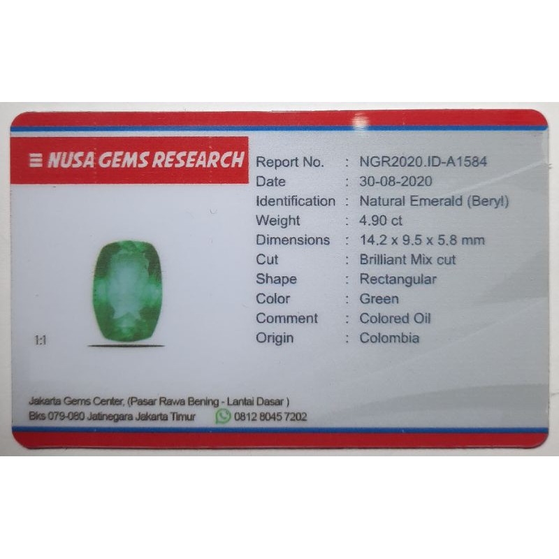 

Zamrud asli colombia (coloured oil)