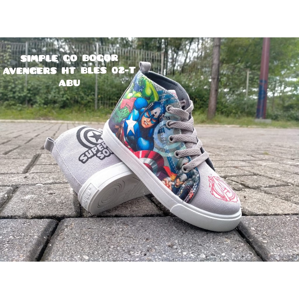 SEPATU ANAK TK-SD GAMBAR AVENGERS TERBARU SIZE 32-35