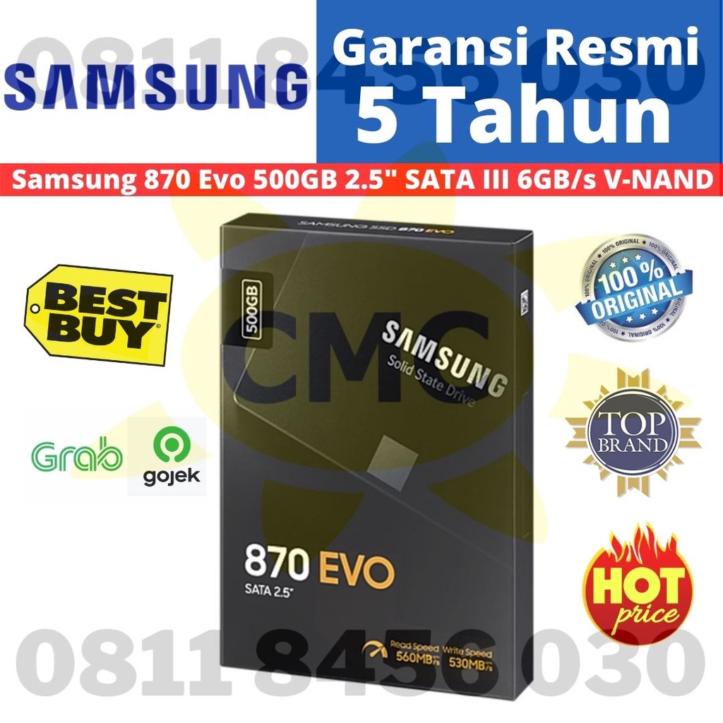 Samsung SSD 870 EVO 500GB Sata 3 SSD V Nand 500 GB 2.5&quot; Resmi