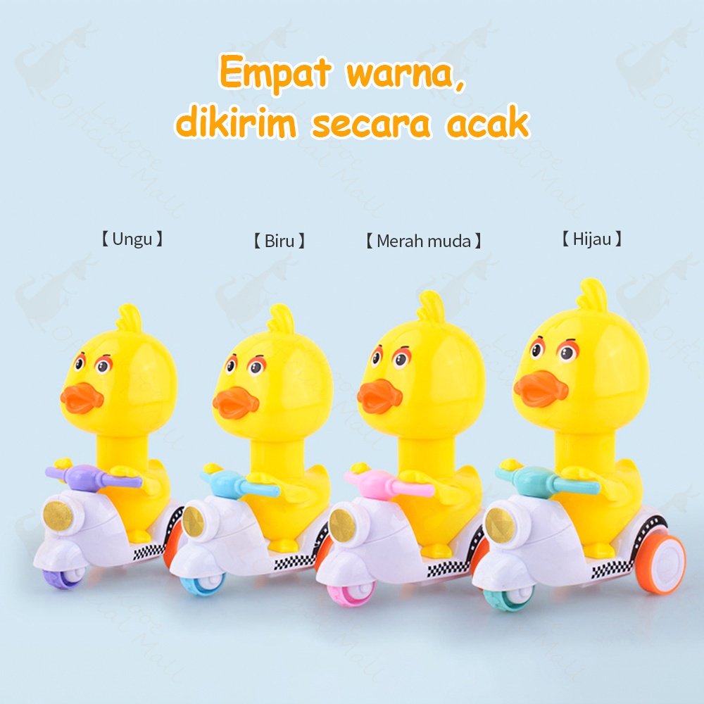 [BISA COD] Mainan Anak Lucu Bebek Motor mainan mobil mobilan anak Tidak Perlu Baterai