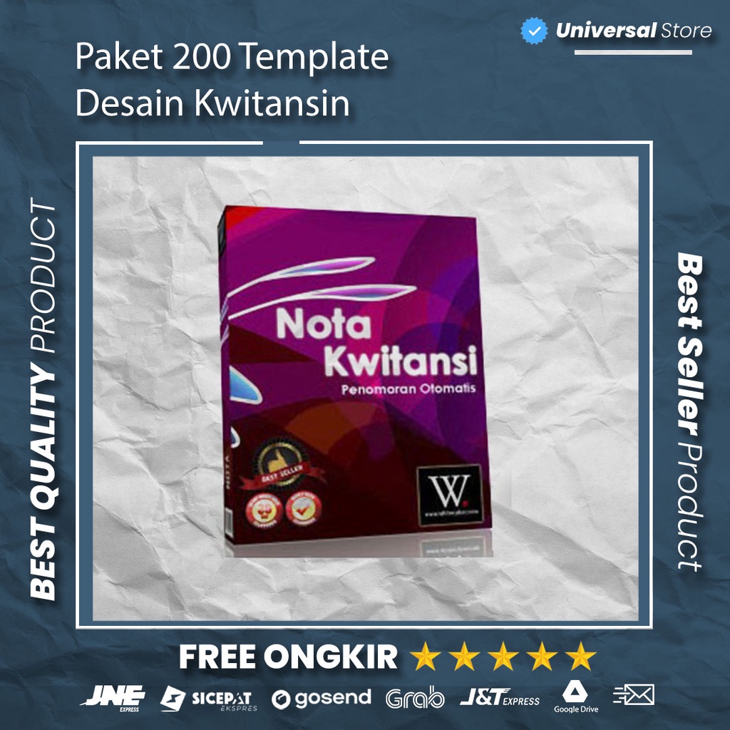 Kumpulan 200 Template Desain Kwitansi Nota Faktur Siap Edit Terbaru Surat Jalan Usaha Percetakan