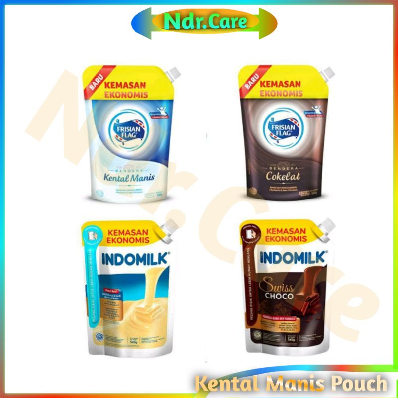 Frisian Flag &amp; Indomilk Kental Manis Pouch (Free bubble wrap Anti tumpah/pecah)