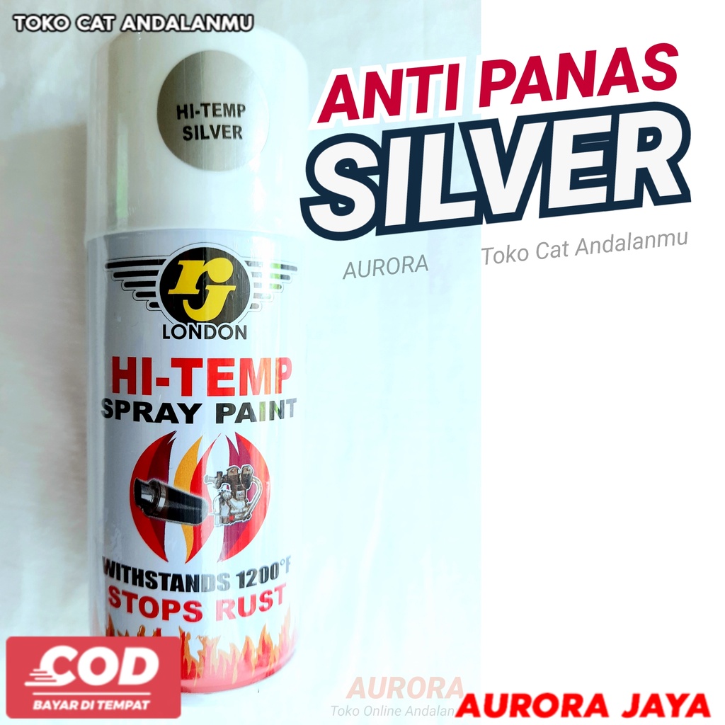 Cat Diton Anti Panas Silver Hi Temp Silfer Untuk Knalpot Kenalpot Kompor Mesin dan lain lain 150cc -