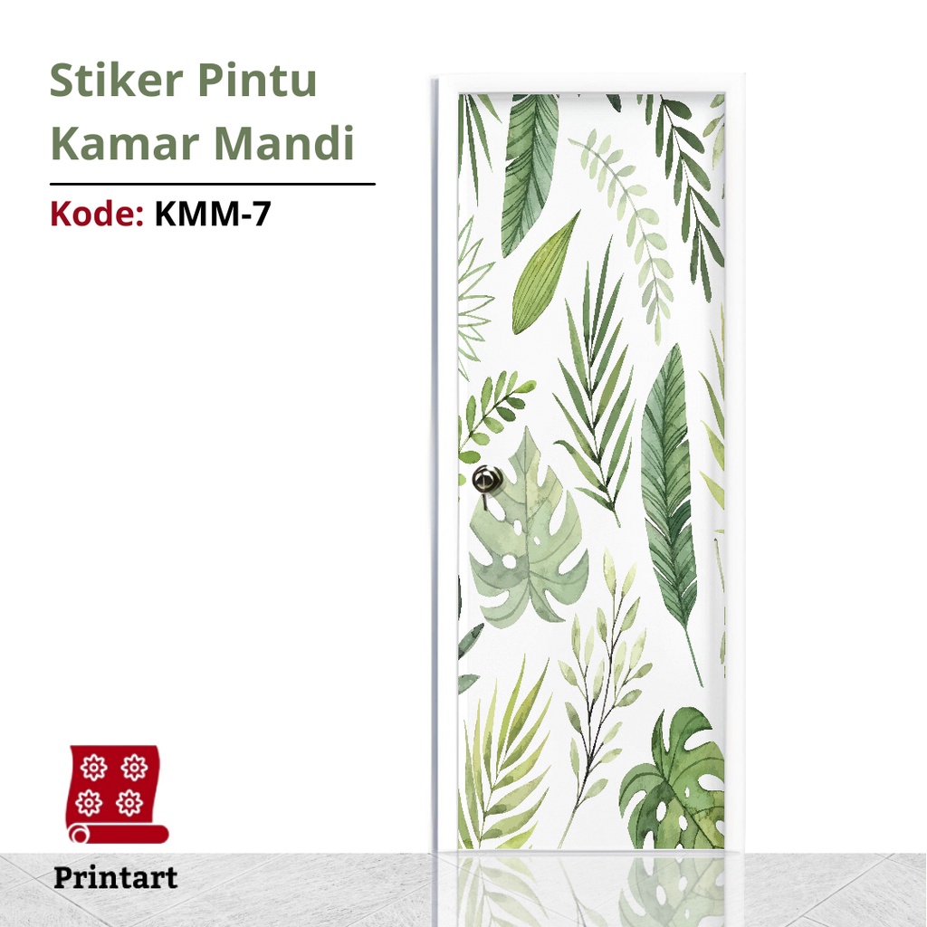 Stiker pintu kamar mandi motif Minimalist Kode KMM-7 - FM