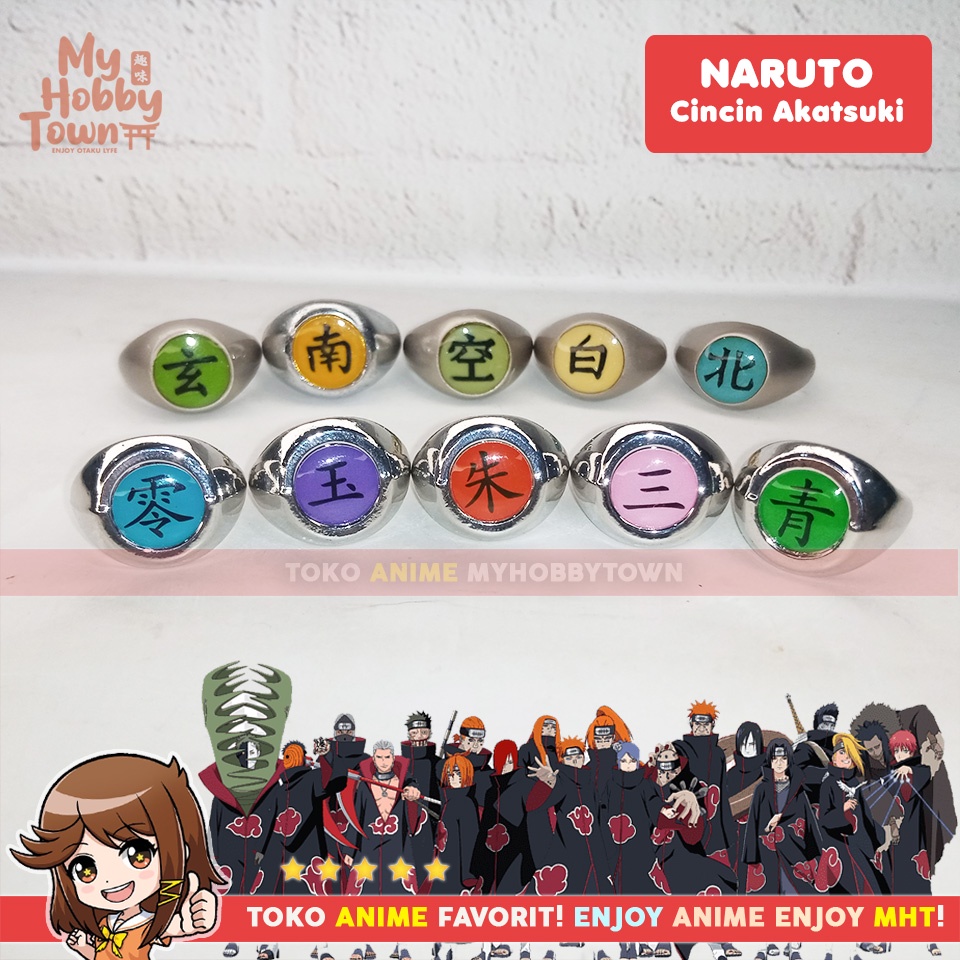 Cincin Anime Naruto Akatsuki Itachi Pein Deidara Tobi Sasori Konan Hidan Zetsu Kisame