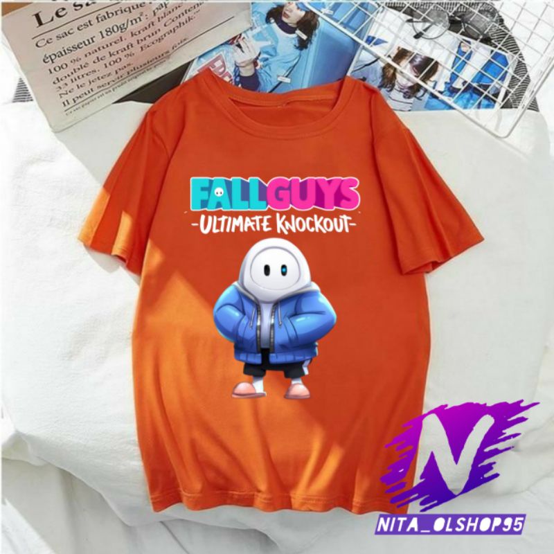 kaos anak fall guys baju karakter fall guys terbaru