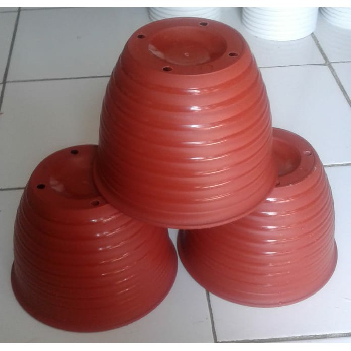 Pot Tawon 21 Cm Merah Bata Tawon Pot 22 Plastik 21cm Vas Pot Bunga