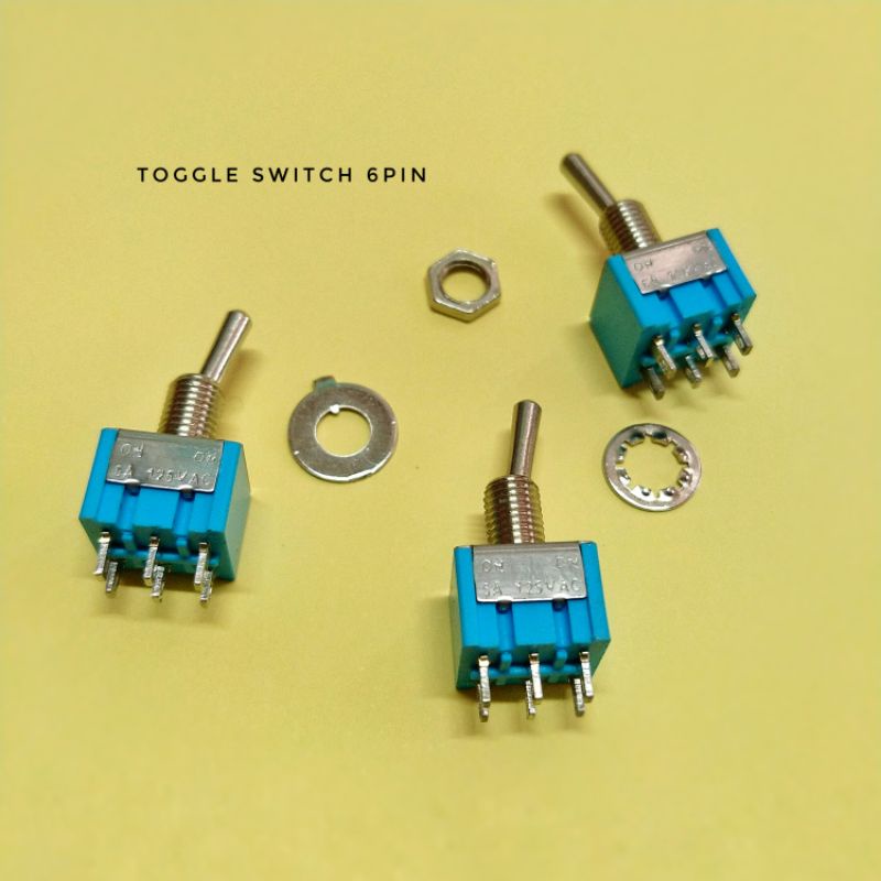 Saklar toggle 6pin On On isi 10bj