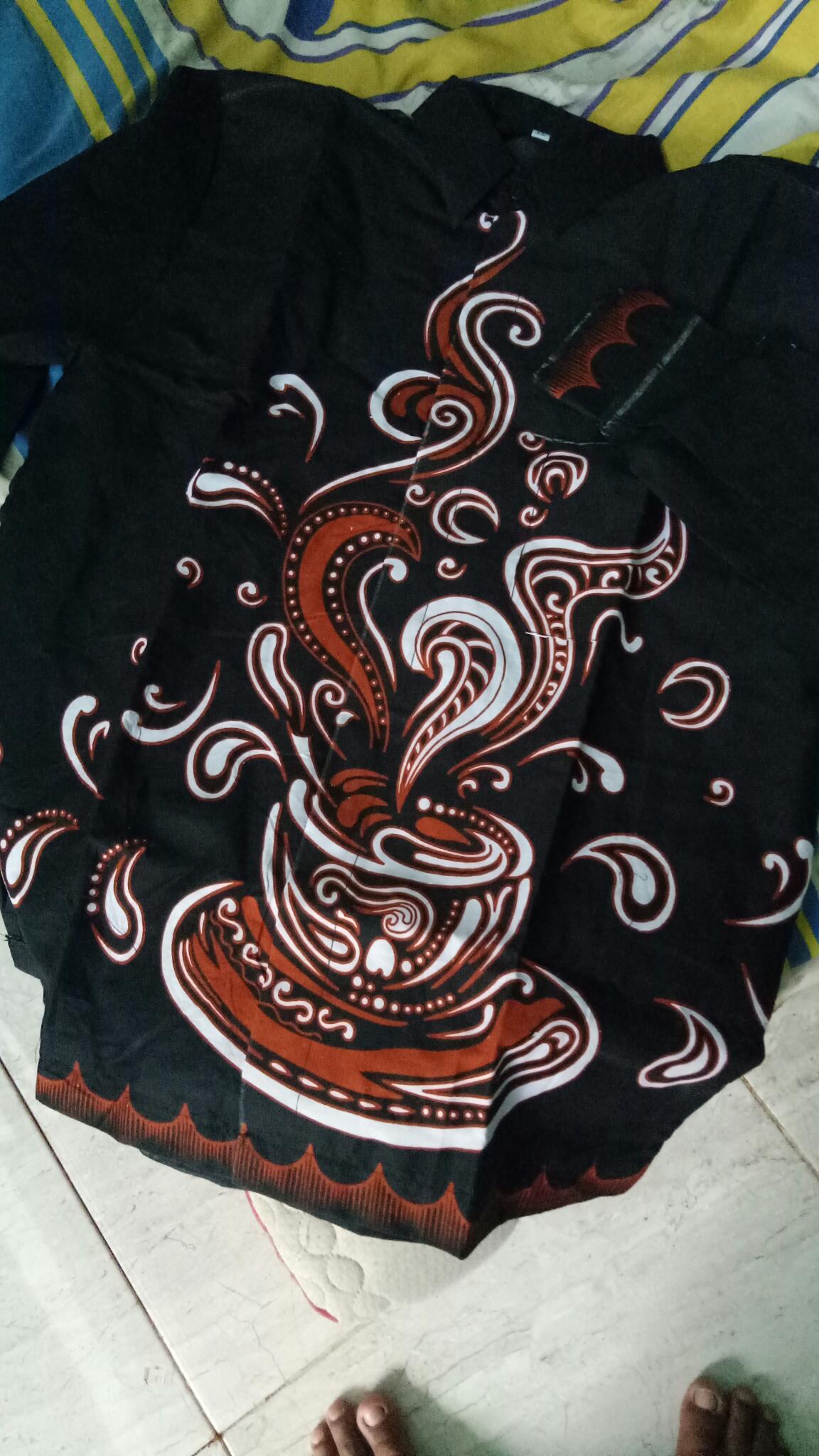 Kemeja Batik Pria Motif Coffee Latte Lengan Panjang /kemejapria/kemejabatik/batikpria/batikmodern
