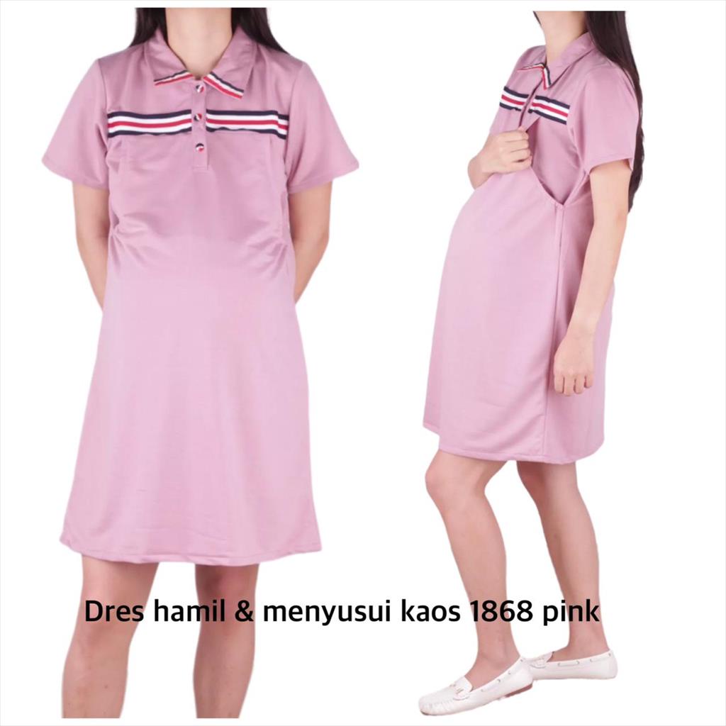 Dress Hamil &amp; Menyusui Kaos D1868