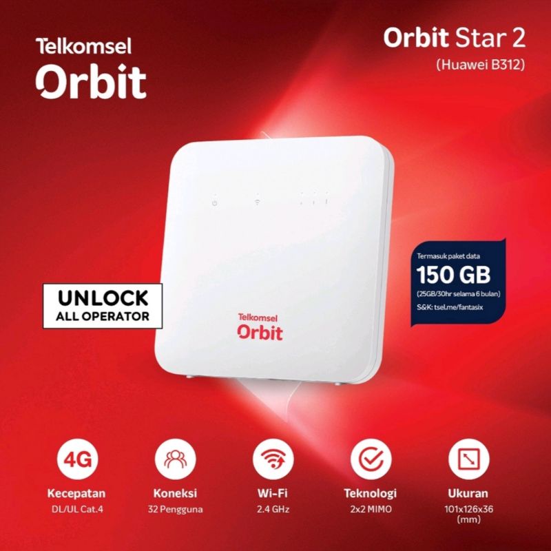 Telkomsel Orbit 2 Unlock + Bonus 2 Antena Super Kenceng 