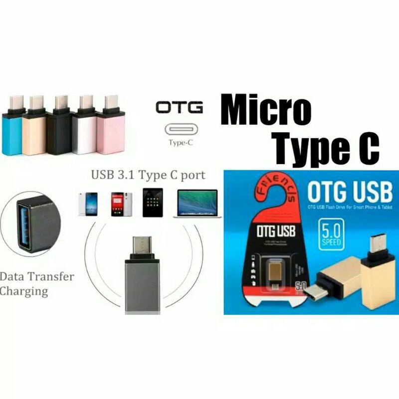 OTG USB MICRO / OTG USB TYPE C / OTG USB NON KABEL - MURAH