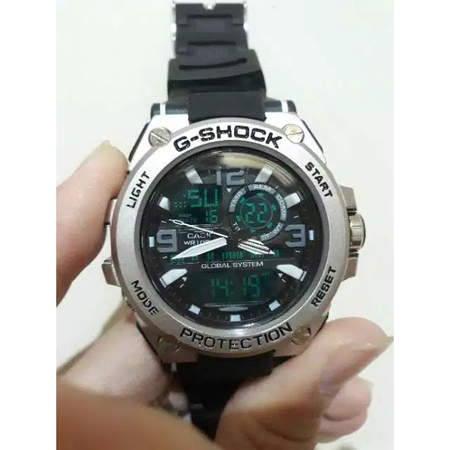 BISA COD !!!! JAM TANGAN PRIA G-SHOCK CASIO METAL RUBBER GST 8600 DUAL TIME / JAM TANGAN