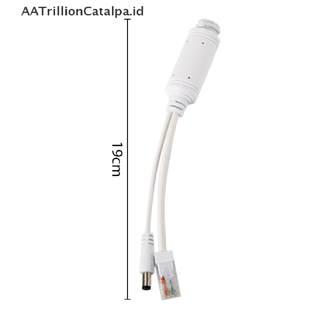 Aatrillioncatalpa 48V Ke 12V Kabel Adapter Splitter POE Power Supply Tahan Air Untuk Kamera IP