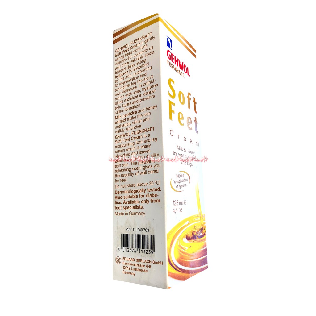 Gehwol Fusskart Soft Feet 125gr Cream Lembut Yang Baik Untuk Mengangkat Sel Kulit Mati Gehwoll