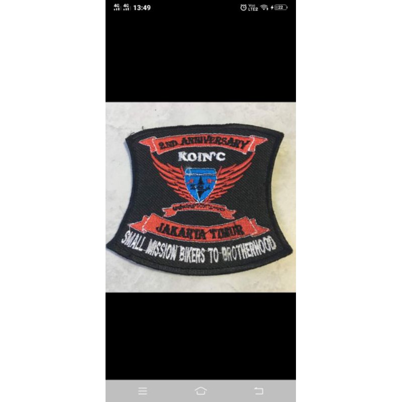 Emblem Aksesoris Bikers 2nd Anniversary KOIN'C Jakarta Timur