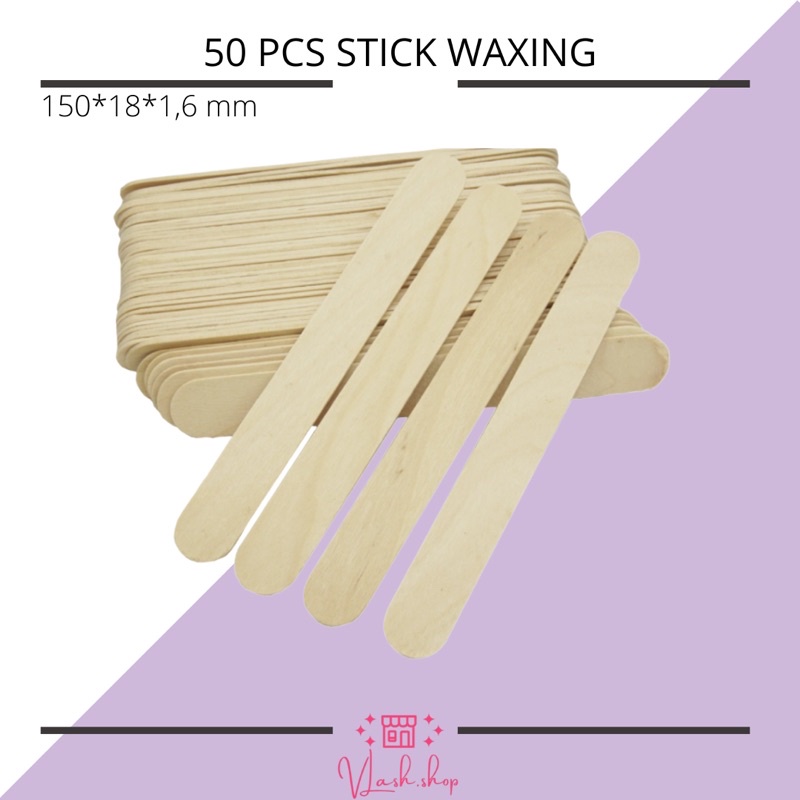 1 pck (50 PCS) STICK WAXING / SPATULA KAYU / TONGKAT WAXING