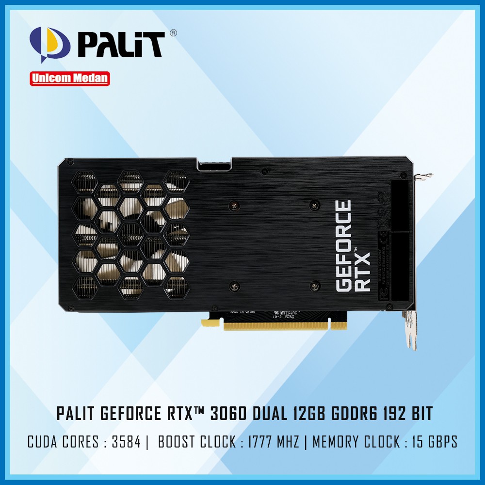 VGA PALIT GeForce RTX3060 RTX 3060 Dual 12G GARANSI RESMI 3 TAHUN