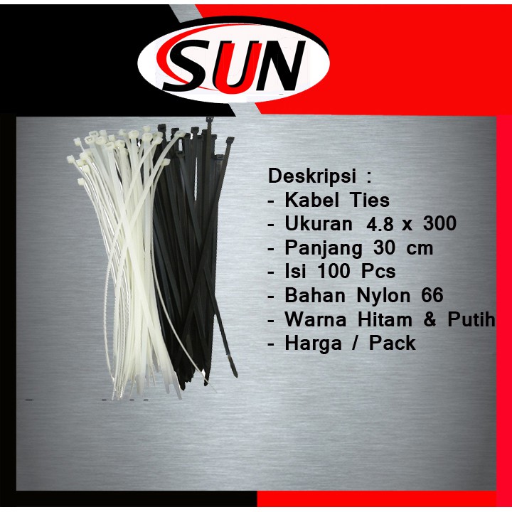 Kabel Ties Tis 30 Cm 100 Pcs Cable Tie Tali Ikat Plastik