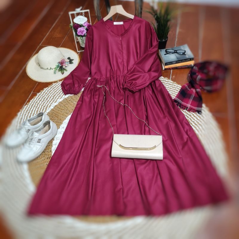 Dress Midi Baby Doll Big Size Annabelle