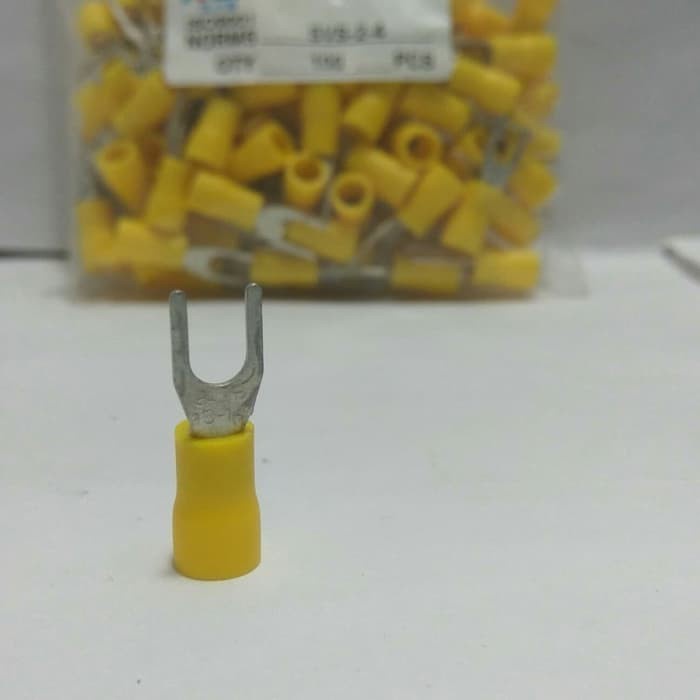 Per Bungkus Skun Y Untuk Kabel Terminal Tipe SV 2 - 4 Warna Kuning