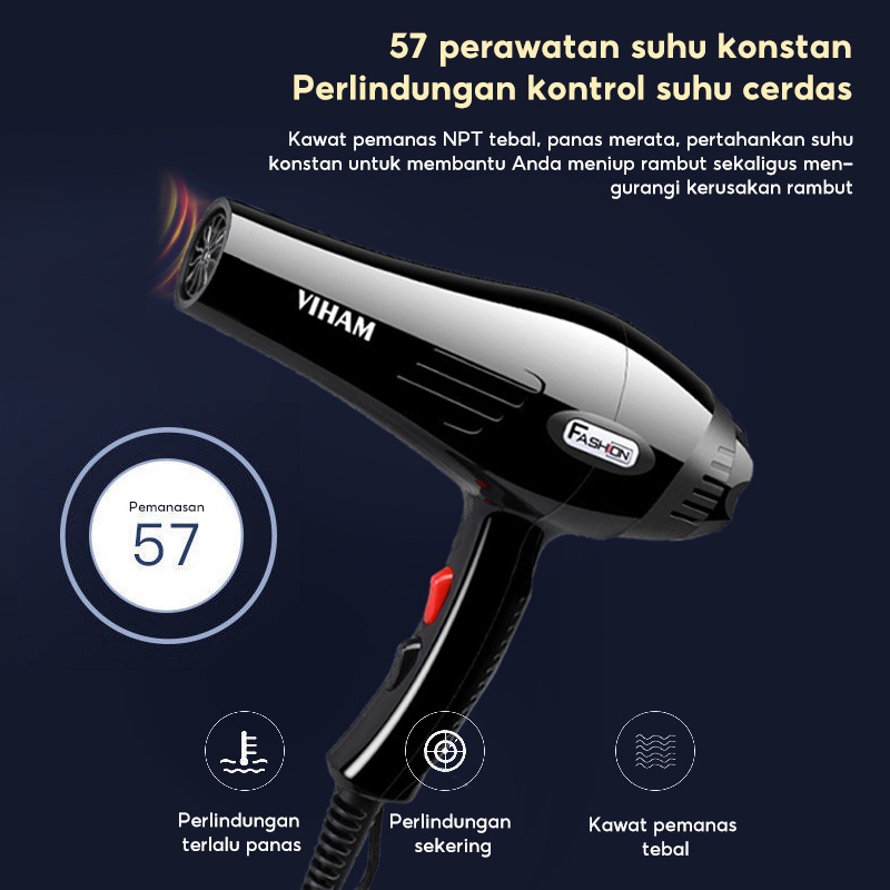 Hontop Hair dryer 2000W Pengering Rambut Angin Kencang Cepat Kering  Termurah Daya tinggi-1