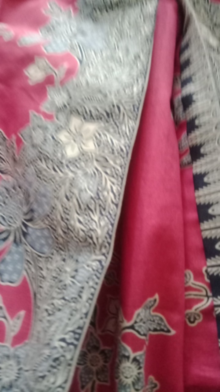 Batik Dolby Dolbi Dobby Tenun Sutra Tulis Katun Atbm Baron Atasan Batik Wanita - Ilalang Hitam