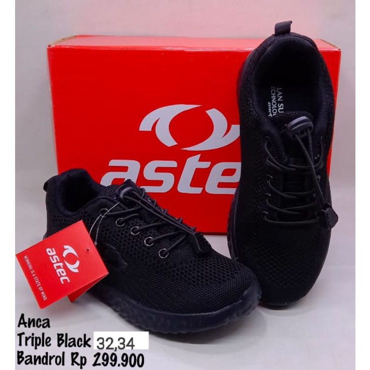 ASTEC SEPATU ANAK ORIGINAL ANCA FULL BLACK