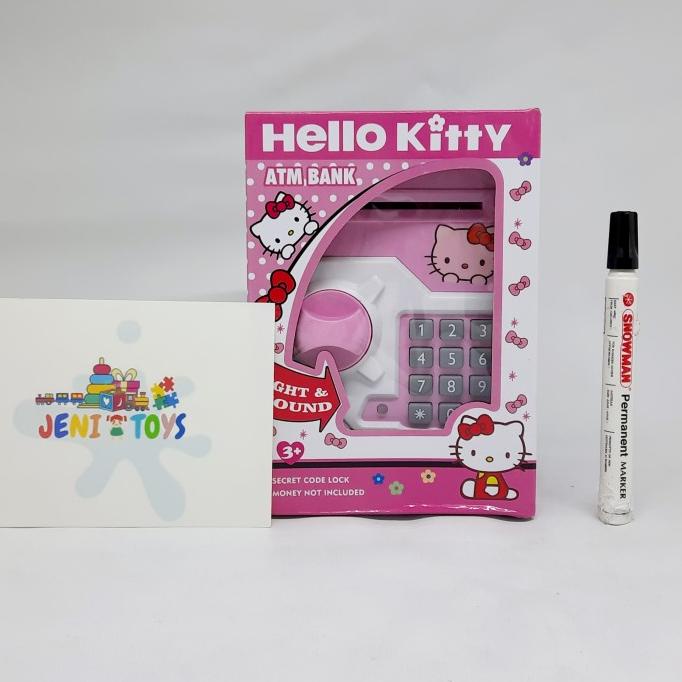 mainan anak perempuan atm brankas piggy bank hello kitty