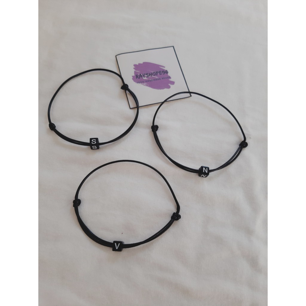 GELANG TALI INISIAL NAMA/ CUSTOM GELANG NAMA/GELANG PRIA WANITA