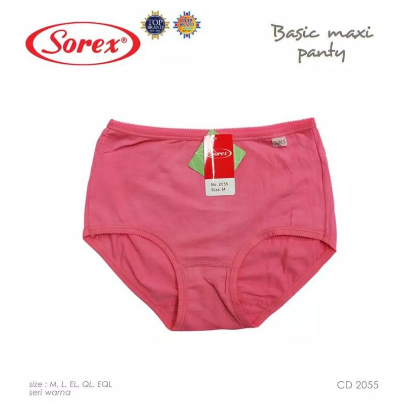 Sorex  celana dalam wanita 2055 basic maxi panty  katun(M,L,XL,XXL,XXXL)