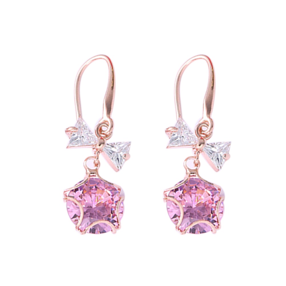 Hu Hu Hu Hu Hu Alat Bantu Pasang Kacamata♡ Anting Kait Gantung Panjang Desain Kupu-Kupu Hias Cubic Zirconia Untuk Wanita