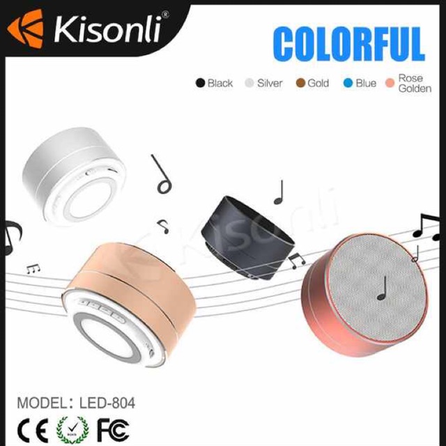 SPEAKER KISONLI LED 804 MINI PORTABLE WIRELESS SUPPORT MICROSD DAN FLASHDISK