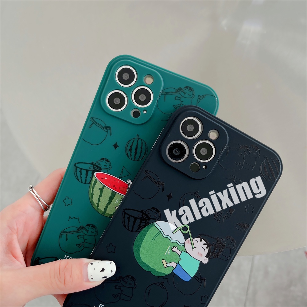 Soft Case Motif Crayon Shin-chan Untuk iPhone 11 Pro Max 13mini 12mini 14 / 13 / 12 / X Xs Max Xr 7plus 8plus 6 6s 7 8