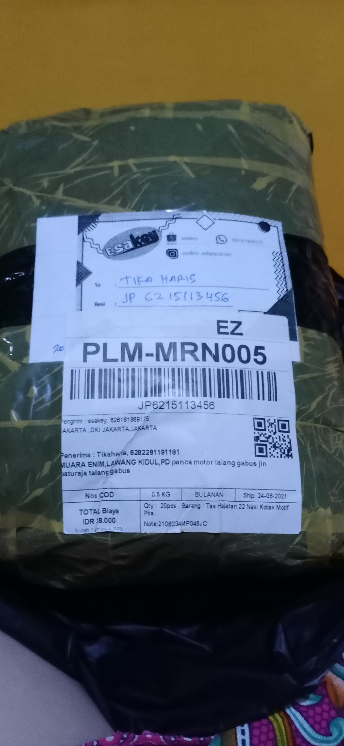 Tas Hajatan 22 Nasi Kotak Motif Pita