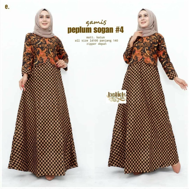 25+ Trend Terbaru Simpel Baju Gamis Batik Cantik Terbaru